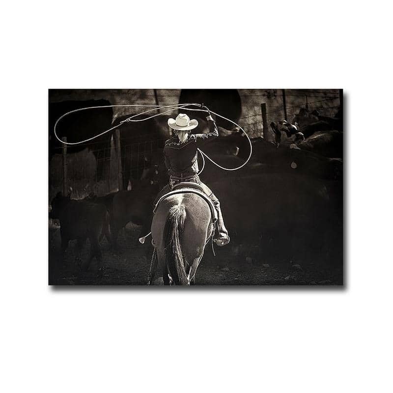 American Cowgirl by Lisa Dearing Gallery Wrapped Canvas Giclee Art (24 in x 36 in, Ready to Hang)