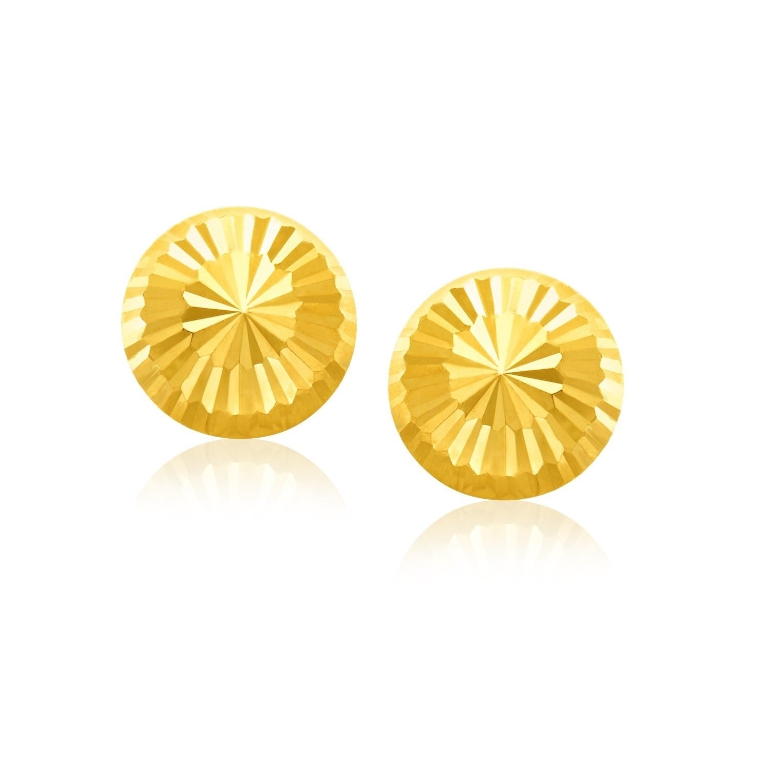 flat gold stud earrings