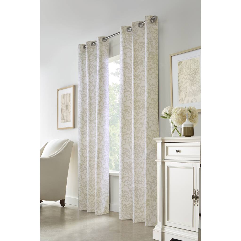 The Gray Barn Cattail Hollow Medallion Print Curtain Panel
