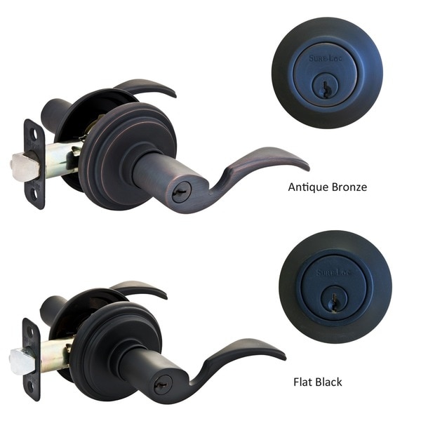 Sure Loc Solid Entrance Lever with Keyed Alike Deadbolt (Right Hand)