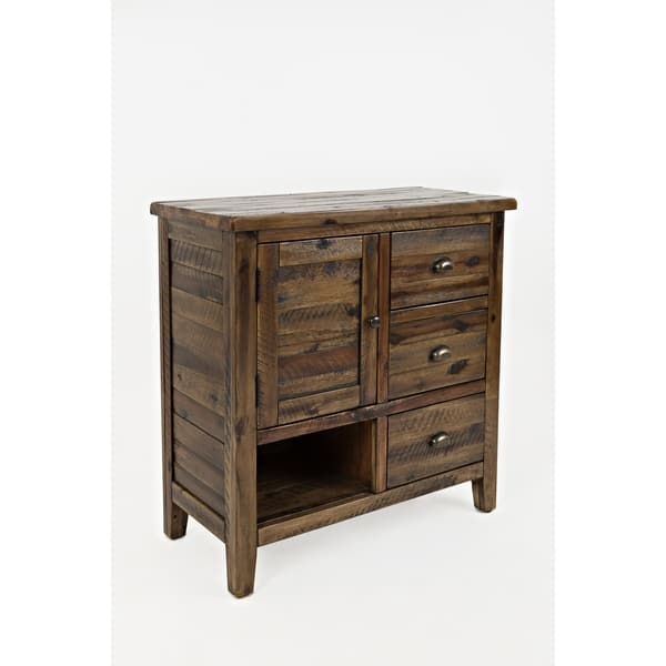 Shop Spacious Wooden Chest With Cut Out Handles Oak Brown Free