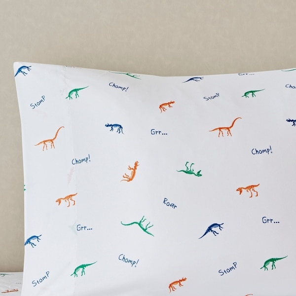 Mi Zone Kids Tyler Blue Robot Dinosaur Complete Bed and Sheet Set