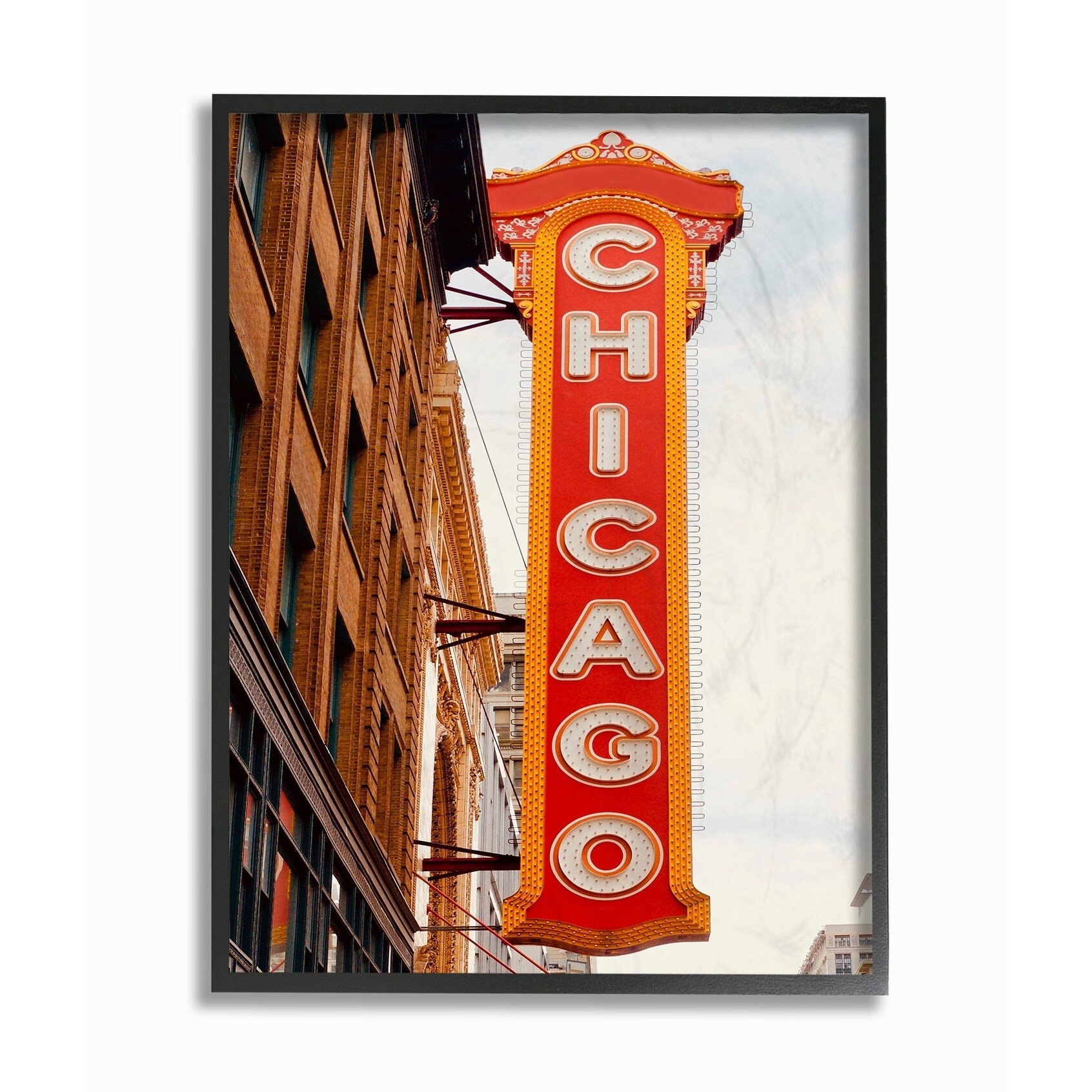 Shop The Stupell Home Decor Bright Red Vertical Light Up Chicago