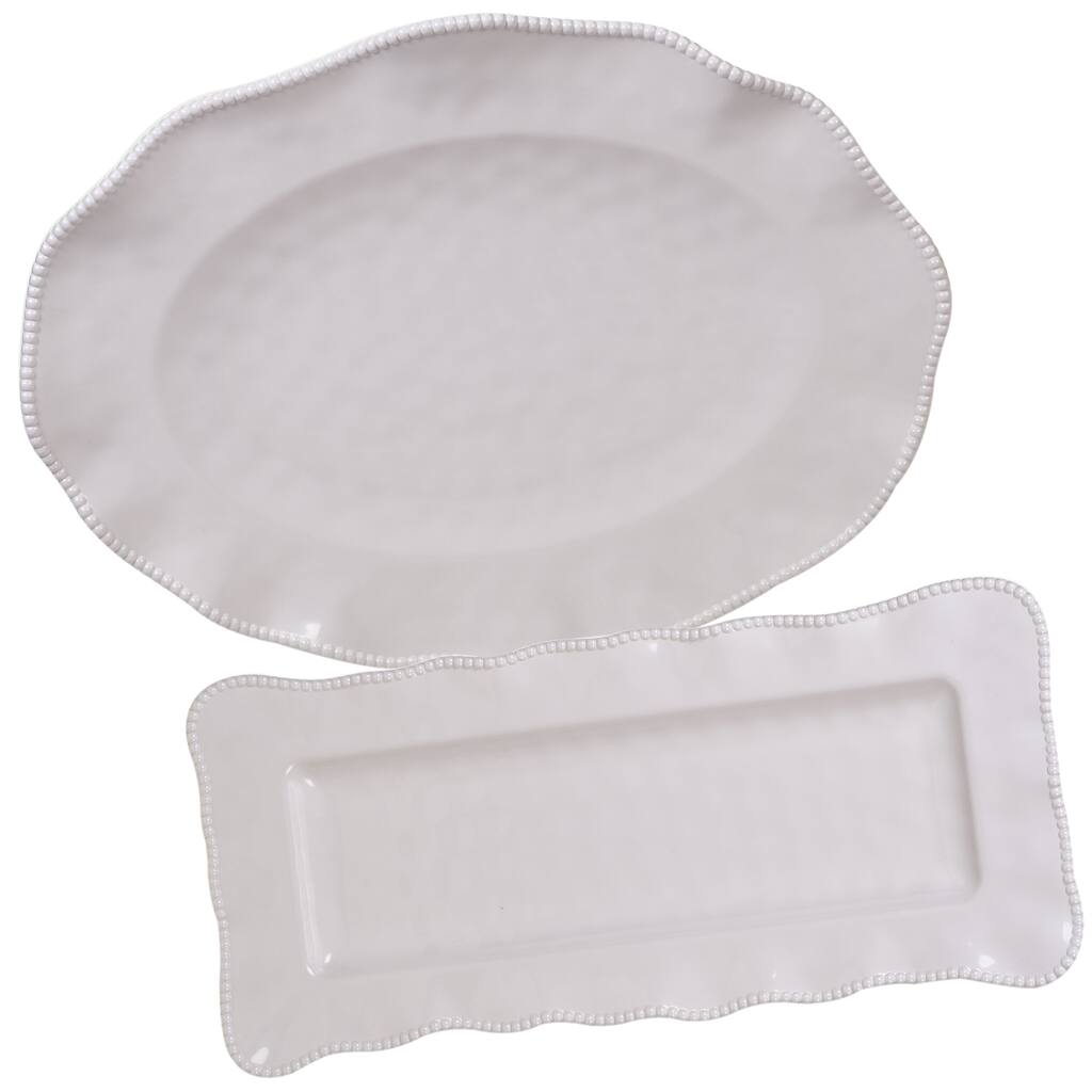 Certified International Perlette 2-piece Platter Serveware Set
