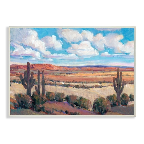 The Stupell Home Decor Savannah Desert Colorful Painterly Landscape Wall Plaque Art, 10 x 15, Proudly Made in USA