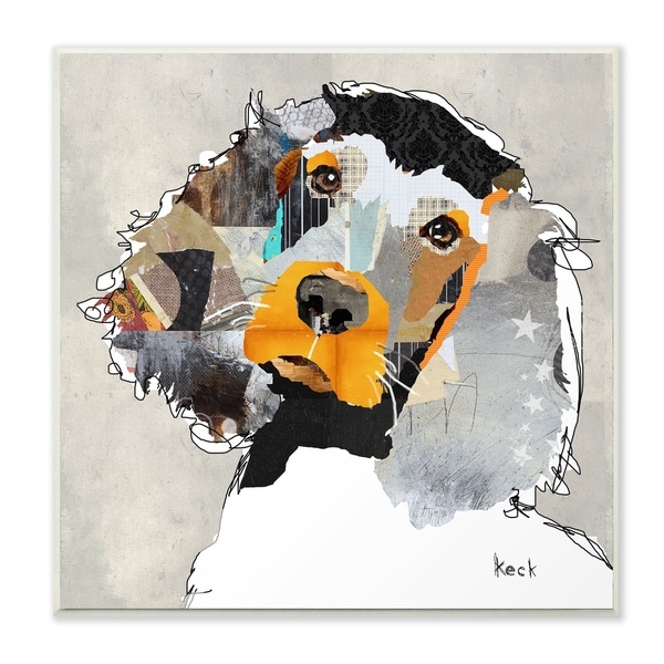 The Stupell Home Decor Paint Splatter Color Block Irish Setter Portrait Wall Plaque Art, 12 x 12, Proudly Made in USA - 12 x 12