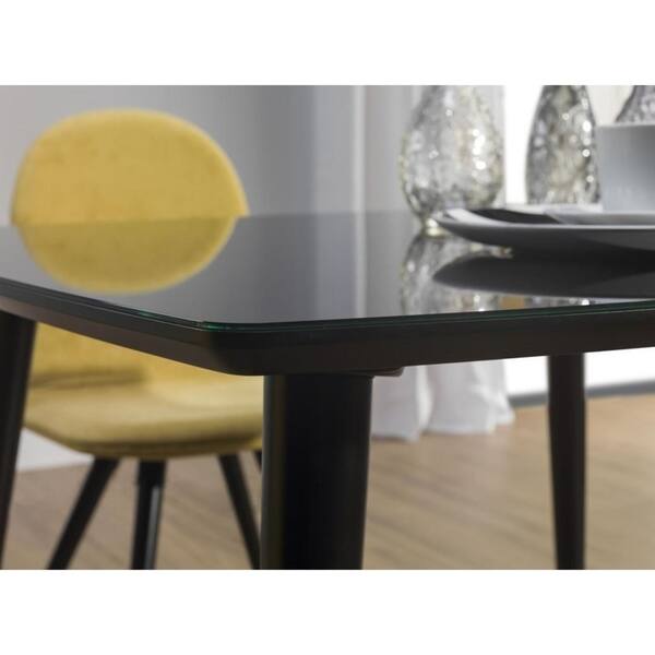 Shop Essie Square Glass Top Dining Table On Sale Overstock 26950764