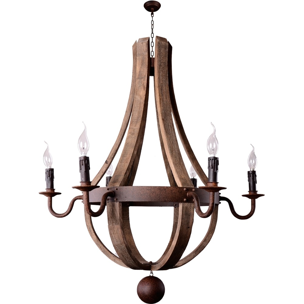 35 Inch Iron and Wood Farmhouse Chandelier Lighting 35 Inch Iron and Wood Farmhouse Chandelier Lighting