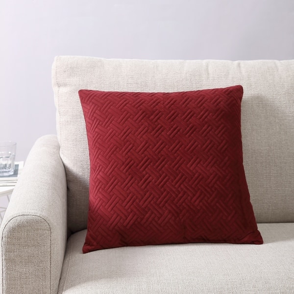 Copper Grove Rechitsa Red Microfiber Quilted Decorative Pillow Copper Grove Rechitsa Red Microfiber Quilted Decorative Pillow