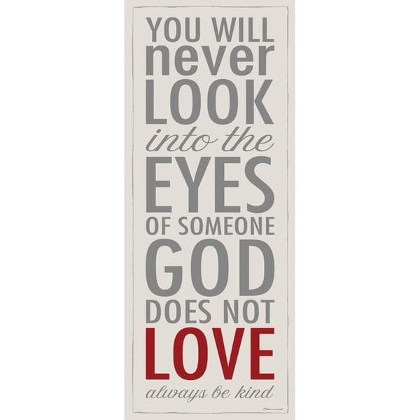 The Stupell Home Decor God Loves Everyone Be Kind Typography Inspirational Wall Plaque Art, 7 x 17, Proudly Made in USA - 7 x 17
