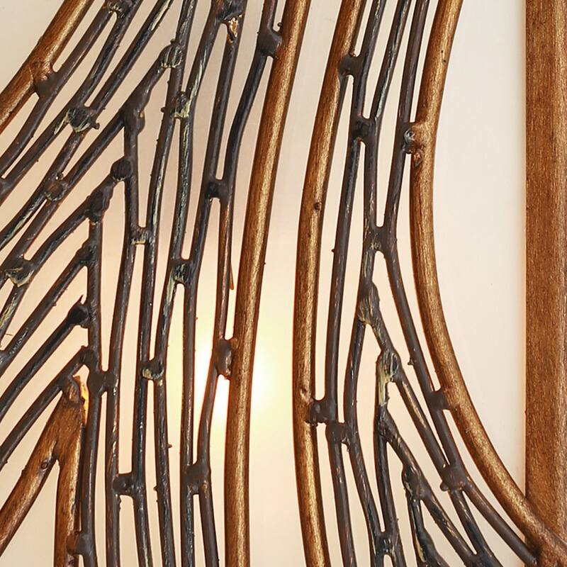 Flow 2-light Hammered Ore Vertical Wall Sconce