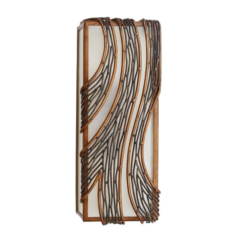 Flow 2-light Hammered Ore Vertical Wall Sconce