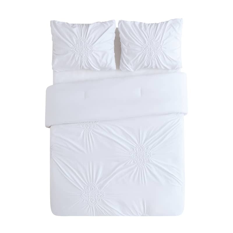 Porch & Den Airey Rouched 3-piece Comforter Set