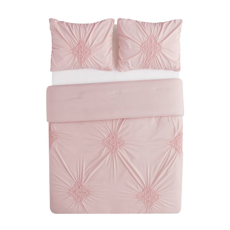 Porch & Den Airey Rouched 3-piece Comforter Set
