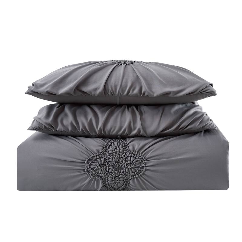 Porch & Den Airey Rouched 3-piece Comforter Set