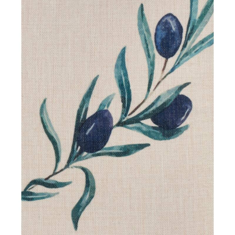 Olive Branch Print Throw Pillow