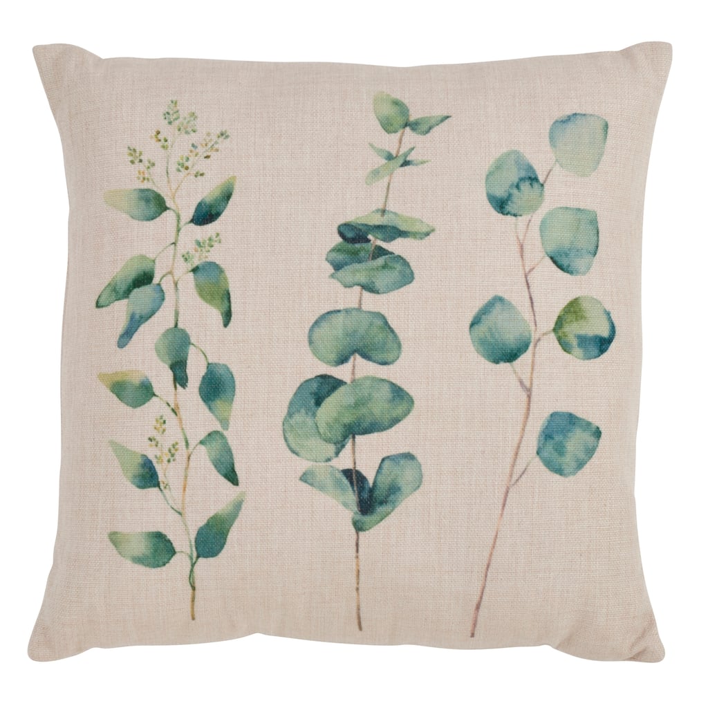 Eucalyptus Print Throw Pillow