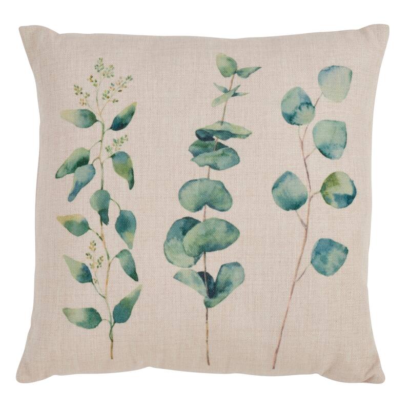 Eucalyptus Print Throw Pillow