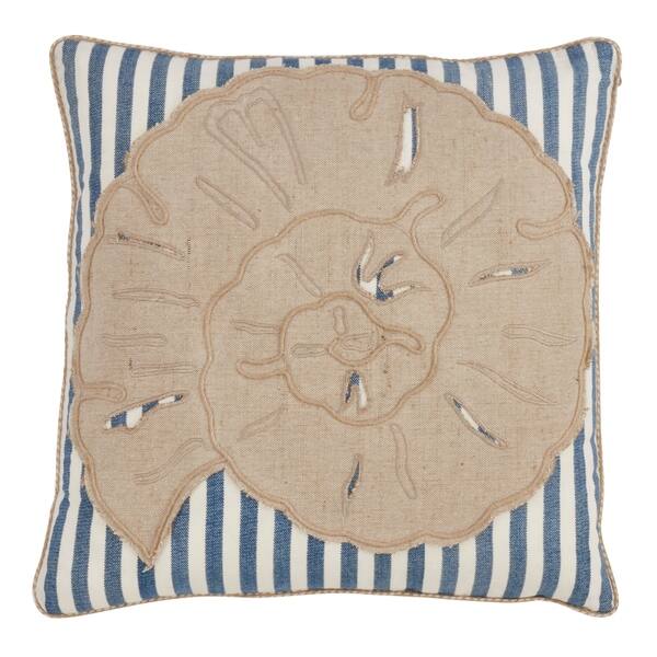 Shop Saro Lifestyle Striped Sea Shell Down Filled 18 Inch