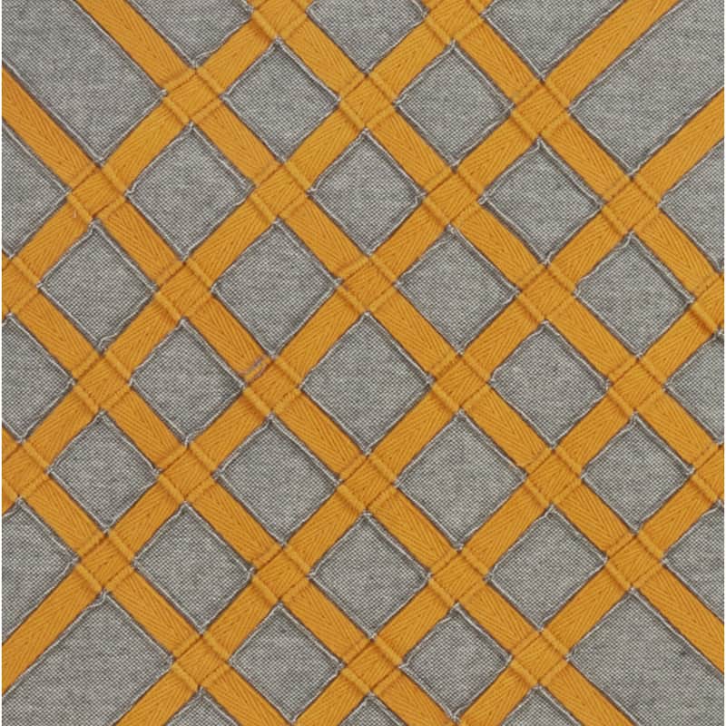 Cotton Throw Pillow With Cross Hatch Design And Down Filling