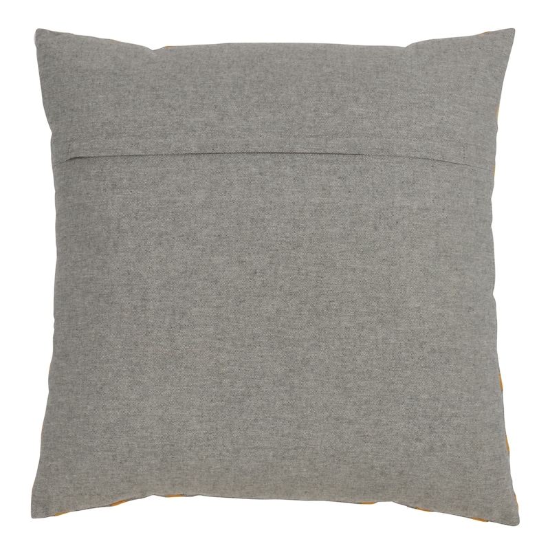 Cotton Throw Pillow With Cross Hatch Design And Down Filling