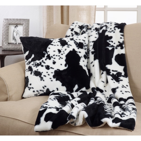 Cow fur online pillow