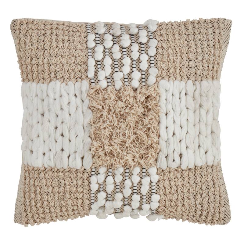 Cross Moroccan Design Down Filled 18 Inch Decorative Throw Pillow
