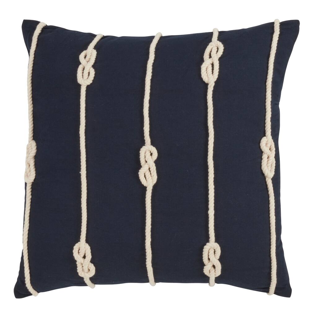 Double Knot Rope Down Filled 20 Inch Decorative Throw Pillow