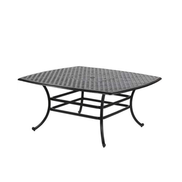 South Ponto 9-piece Aluminum Square Dining Set with Cushioned Arm Chairs by Havenside Home