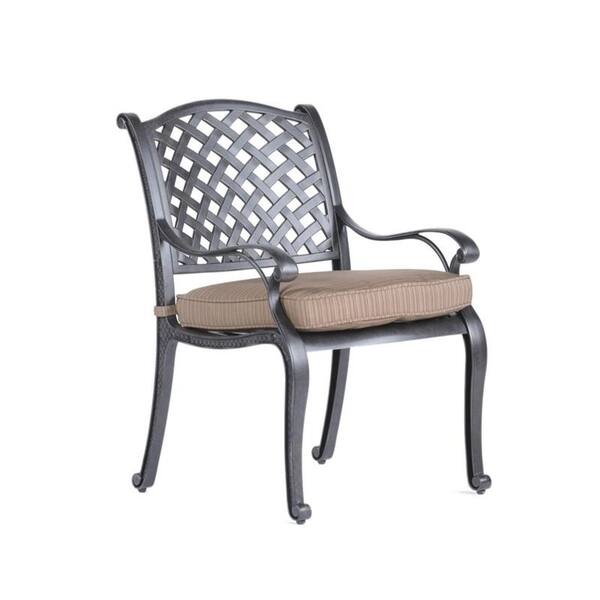 South Ponto 9-piece Aluminum Square Dining Set with Cushioned Arm Chairs by Havenside Home