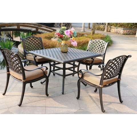 South Ponto 5-piece Aluminum Square Dining Set by Havenside Home