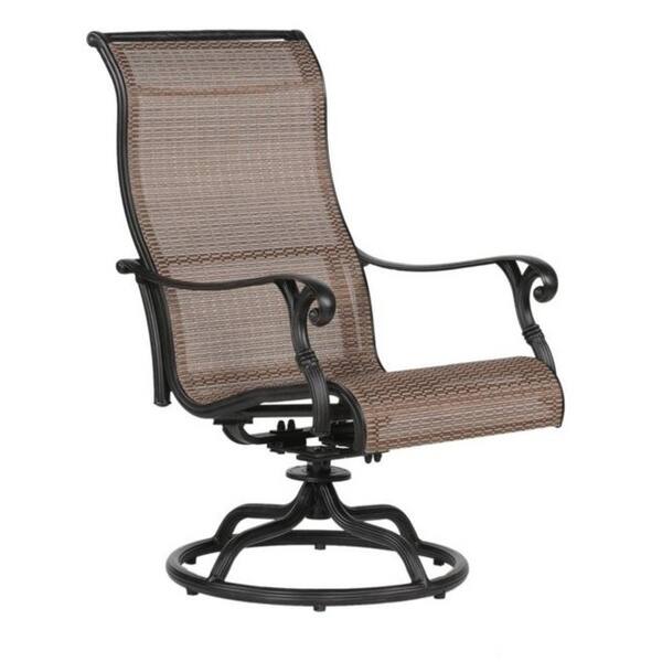 Yorkshire 7 Piece Aluminum Rectangle Dining Set with 6 Sling Swivel Chairs