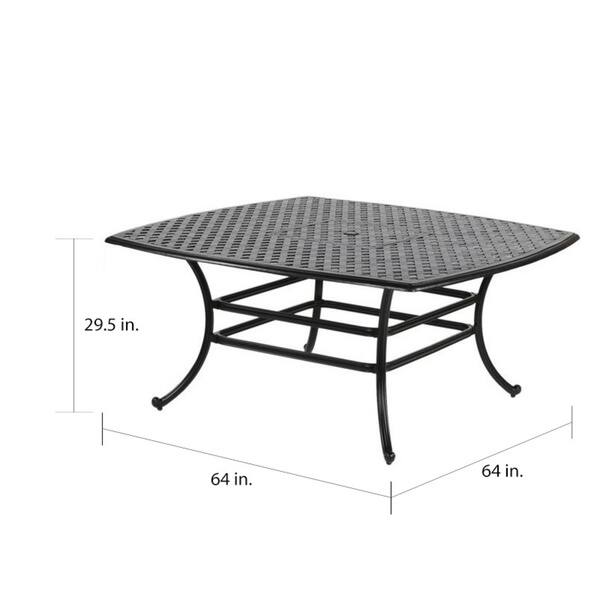 South Ponto 9-piece Aluminum Square Dining Set with Swivel Chairs by Havenside Home