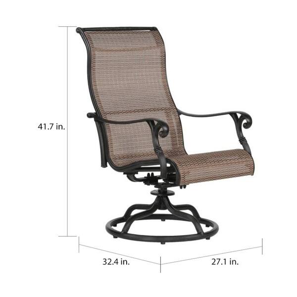 Yorkshire 11 Piece Aluminum Rectangle Dining Set with 10 Sling Swivel Chairs