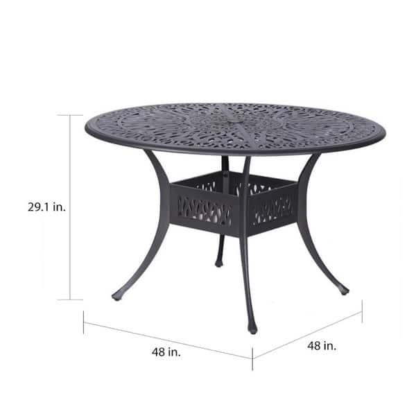 Manasquan 5-piece Gunmetal Aluminum Round Dining Set with Swivel Chairs by Havenside Home
