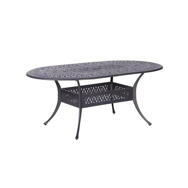 Manasquan 7-piece Gunmetal Aluminum Oval Dining Set with Swivel Chairs by Havenside Home