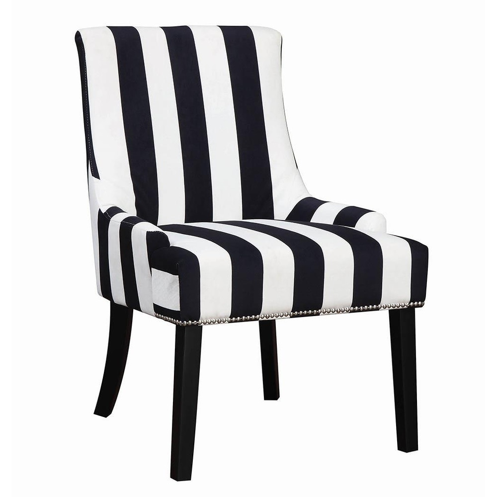 Featured image of post Black And White Striped Living Room Chairs - This stunning accent chair features a striped white and dark blue finish and contrasting black solid wood frame.