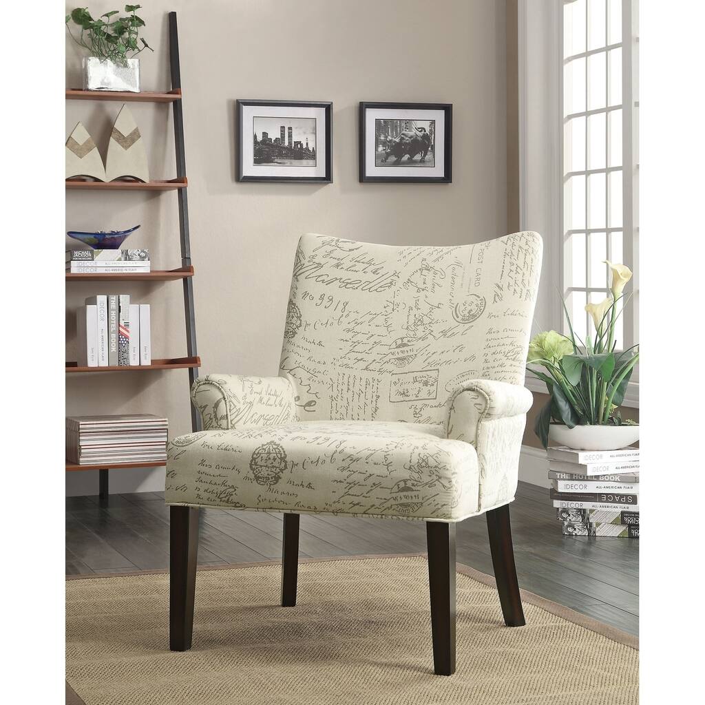Toulouse Casual French Script Accent Chair