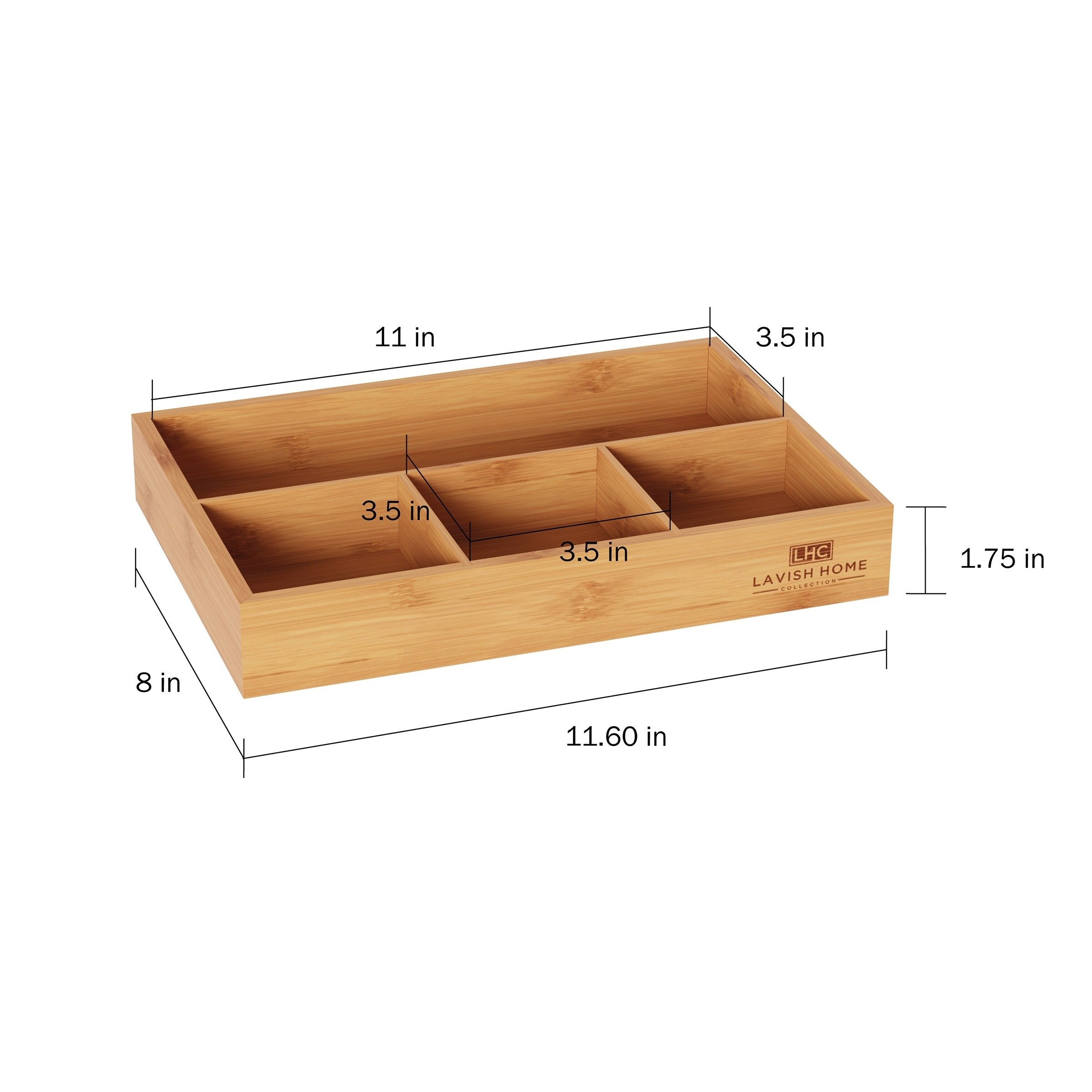 4 Compartment Bamboo Drawer Divider E Saving Natural Bamboo Drawer Divider E Saving
