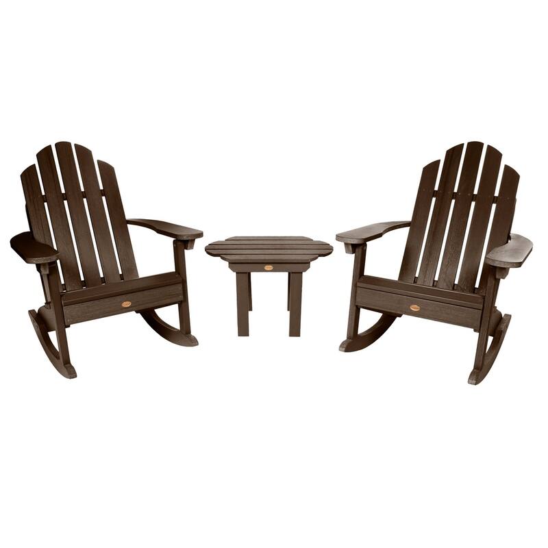 HIGHWOOD Adirondack Rocking Chair Set with Side Table