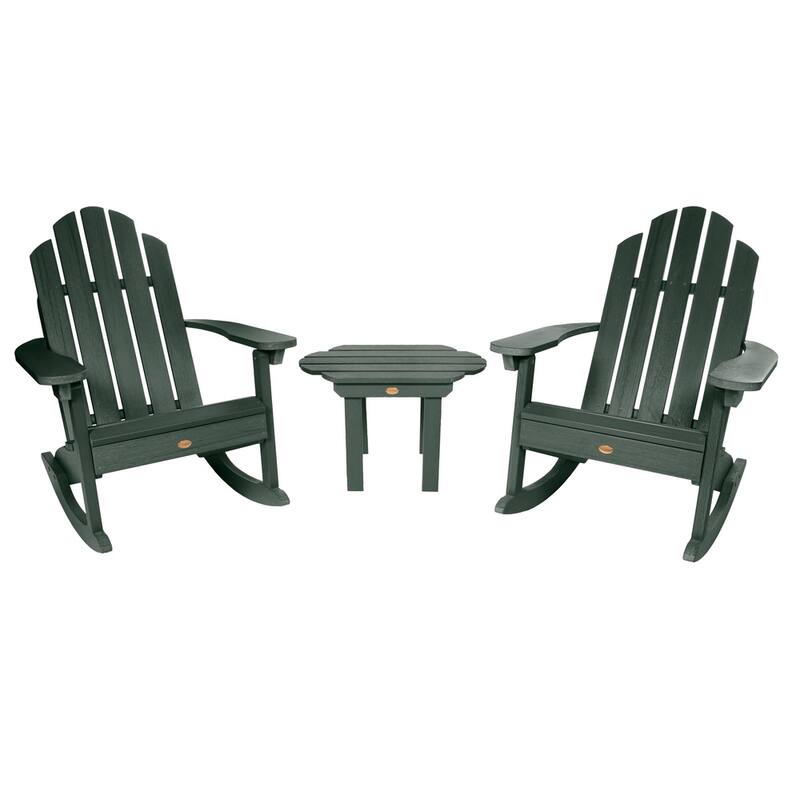 HIGHWOOD Adirondack Rocking Chair Set with Side Table