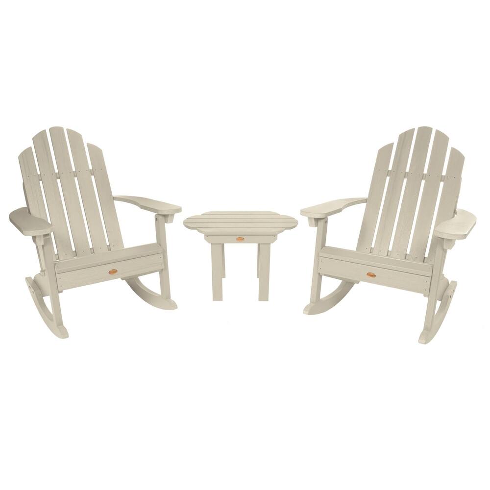 HIGHWOOD Adirondack Rocking Chair Set with Side Table