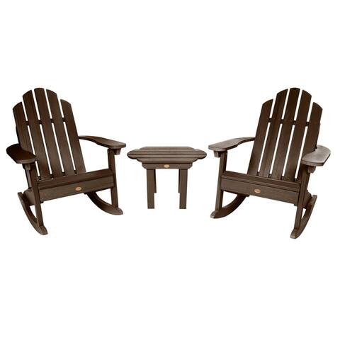 Mandalay Adirondack Rocking Chairs with Matching Side Table by Havenside Home