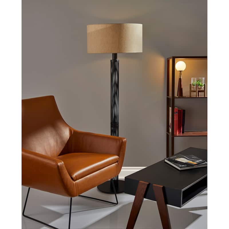 Adesso Kendrick Distressed Black or Camel Leather Chair