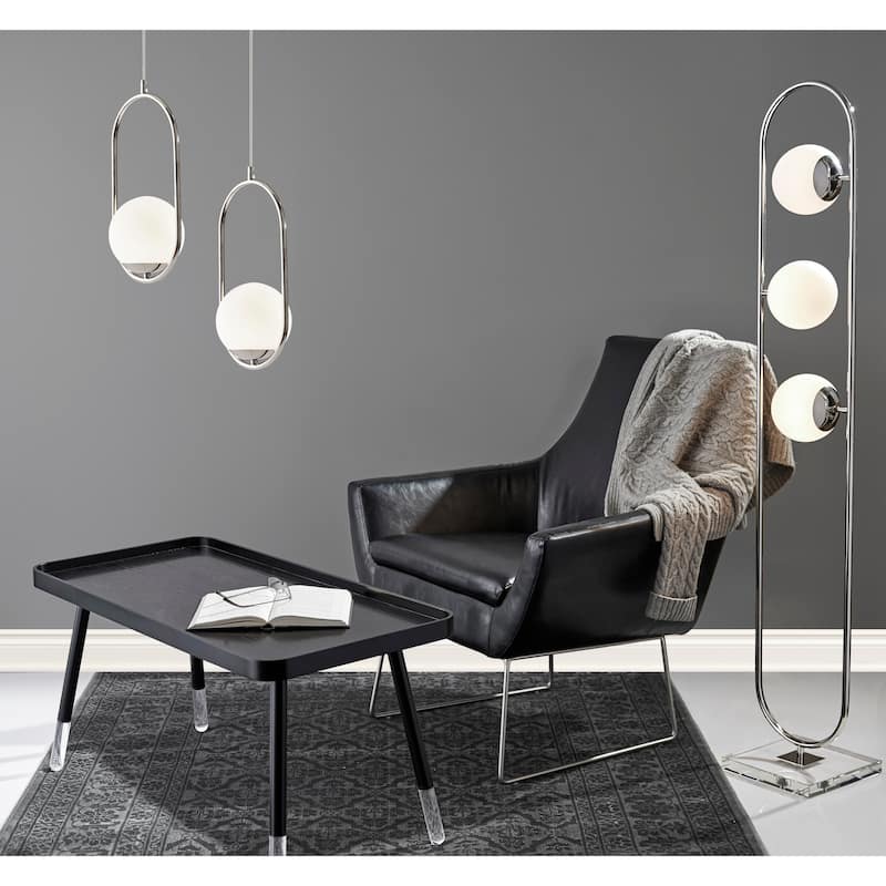 Adesso Kendrick Distressed Black or Camel Leather Chair