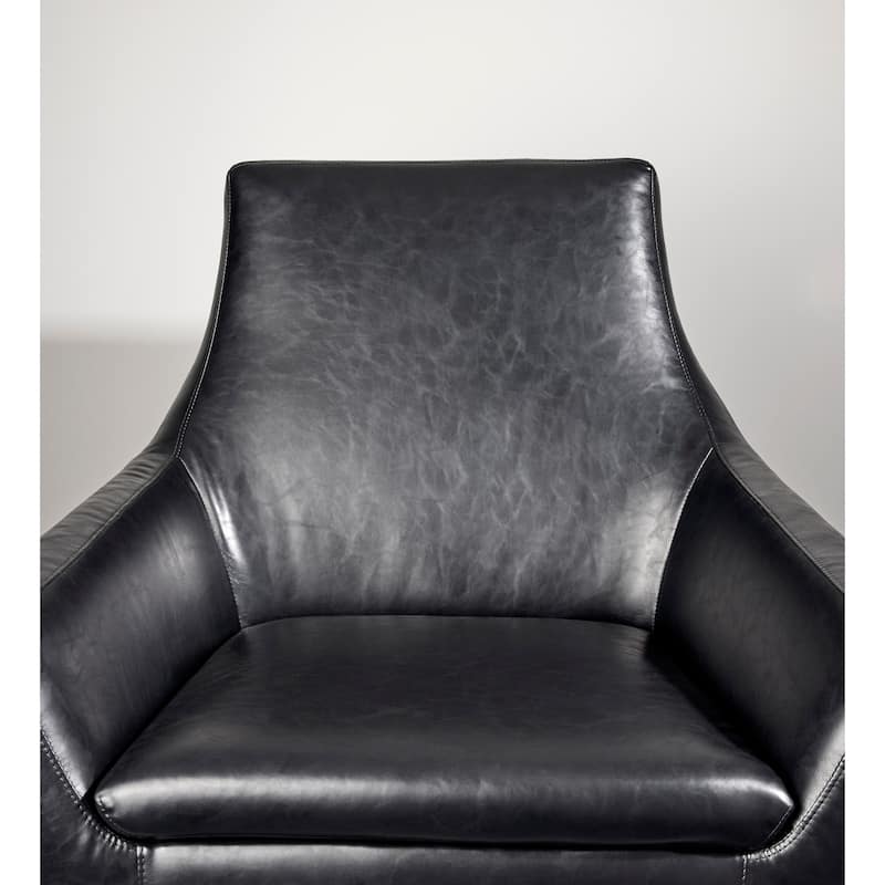 Adesso Kendrick Distressed Black or Camel Leather Chair