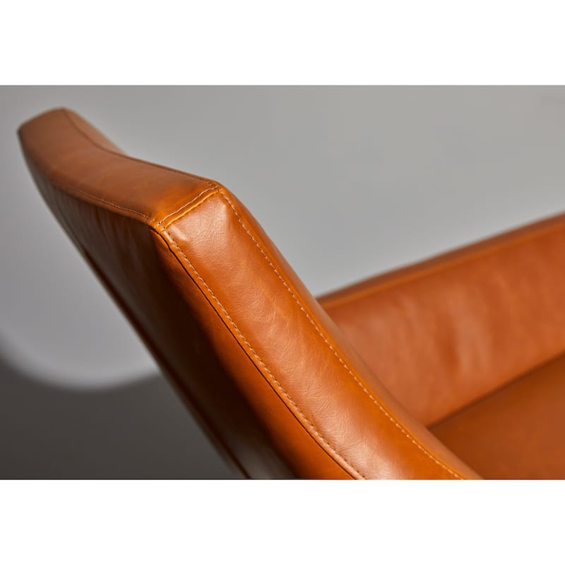 Adesso Kendrick Distressed Black or Camel Leather Chair