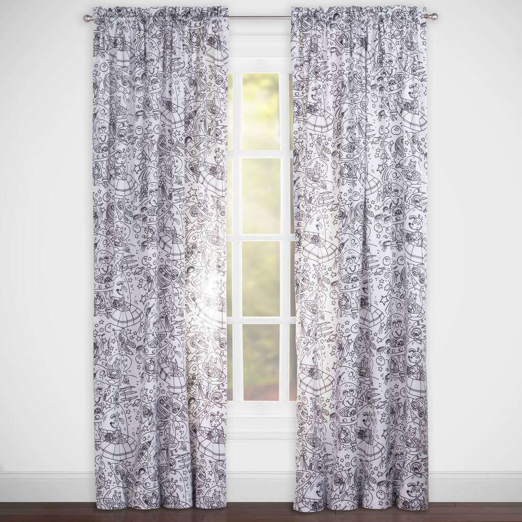 Highlights Space Dreams Rod Pocket Curtain Panel - 50" x 84"