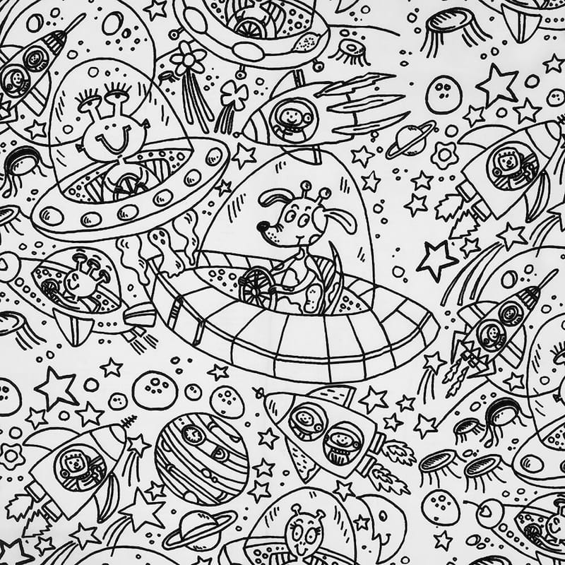 Highlights Space Dreams Rod Pocket Curtain Panel - 50" x 84"