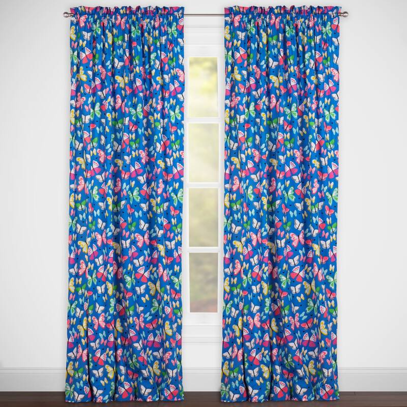 Highlights Brilliant Butterflies Curtain Panel - 50" x 84"